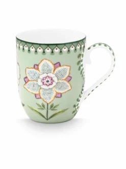 Mukit & Kupit & Asetit|PIP Studio Small Lily & Lotus -posliinimuki 145 ml LIGHT GREEN