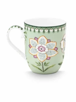 Mukit & Kupit & Asetit|PIP Studio Small Lily & Lotus -posliinimuki 145 ml LIGHT GREEN