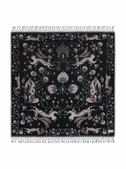 Huovat & Päiväpeitot|Klaus Haapaniemi & Co Small Rabbit -villasilkkihuopa 150 x 150 cm FOREST