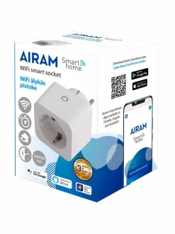 Turvatuotteet|Airam SmartHome Smart 16A Wireless -pistoke WHITE