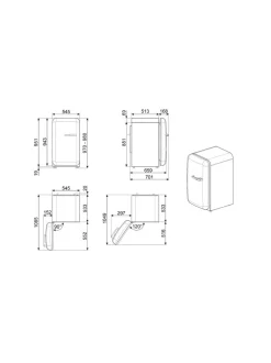 Jääkaapit Ja Pakastimet|Smeg FAB10HLBL6 Happy Bar jääkaappi, musta vasenkätinen