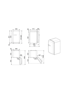 Jääkaapit Ja Pakastimet|Smeg FAB10HRPG6 Happy Bar jääkaappi, pastellinvihreä oikeakätinen