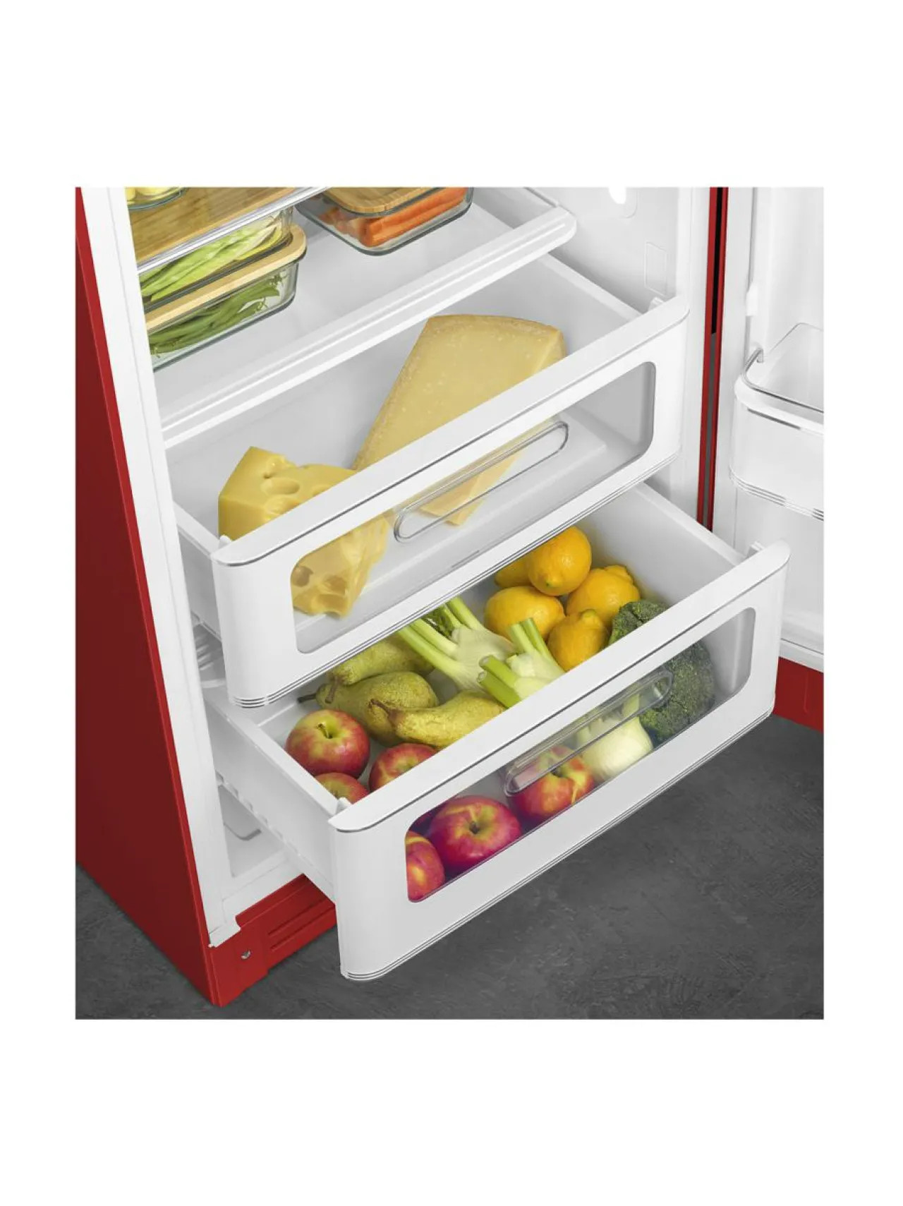 Jääkaapit Ja Pakastimet|Smeg FAB28RRD5 Jääkaappi, punainen oikeakätinen