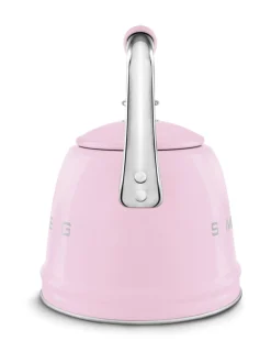 Tee, Kahvi & Vesi|Smeg viheltävä vesipannu WKF01PK, vaaleanpunainen