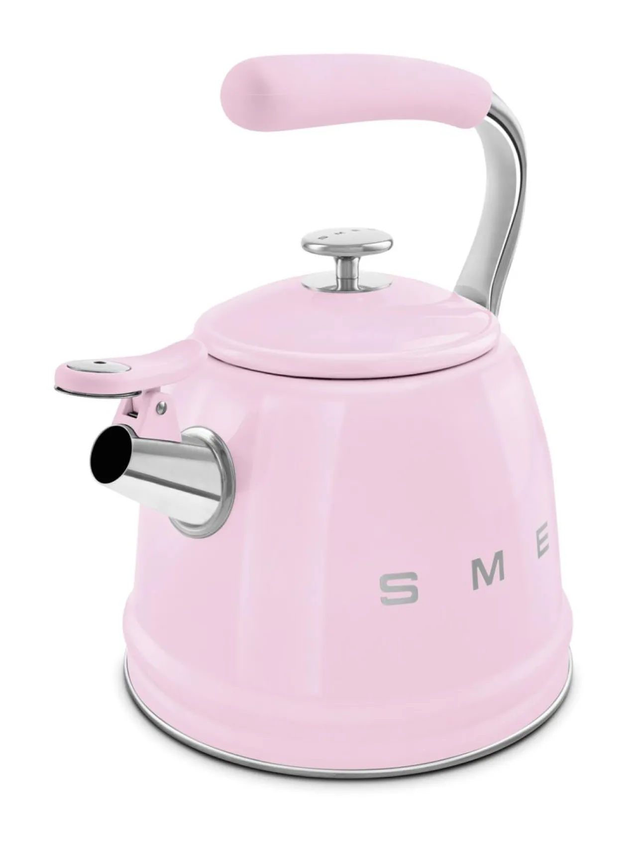 Tee, Kahvi & Vesi|Smeg viheltävä vesipannu WKF01PK, vaaleanpunainen