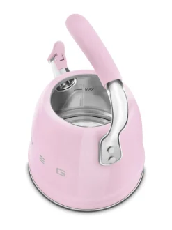 Tee, Kahvi & Vesi|Smeg viheltävä vesipannu WKF01PK, vaaleanpunainen