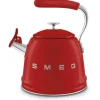Tee, Kahvi & Vesi|Smeg viheltävä vesipannu WKF01RD, punainen