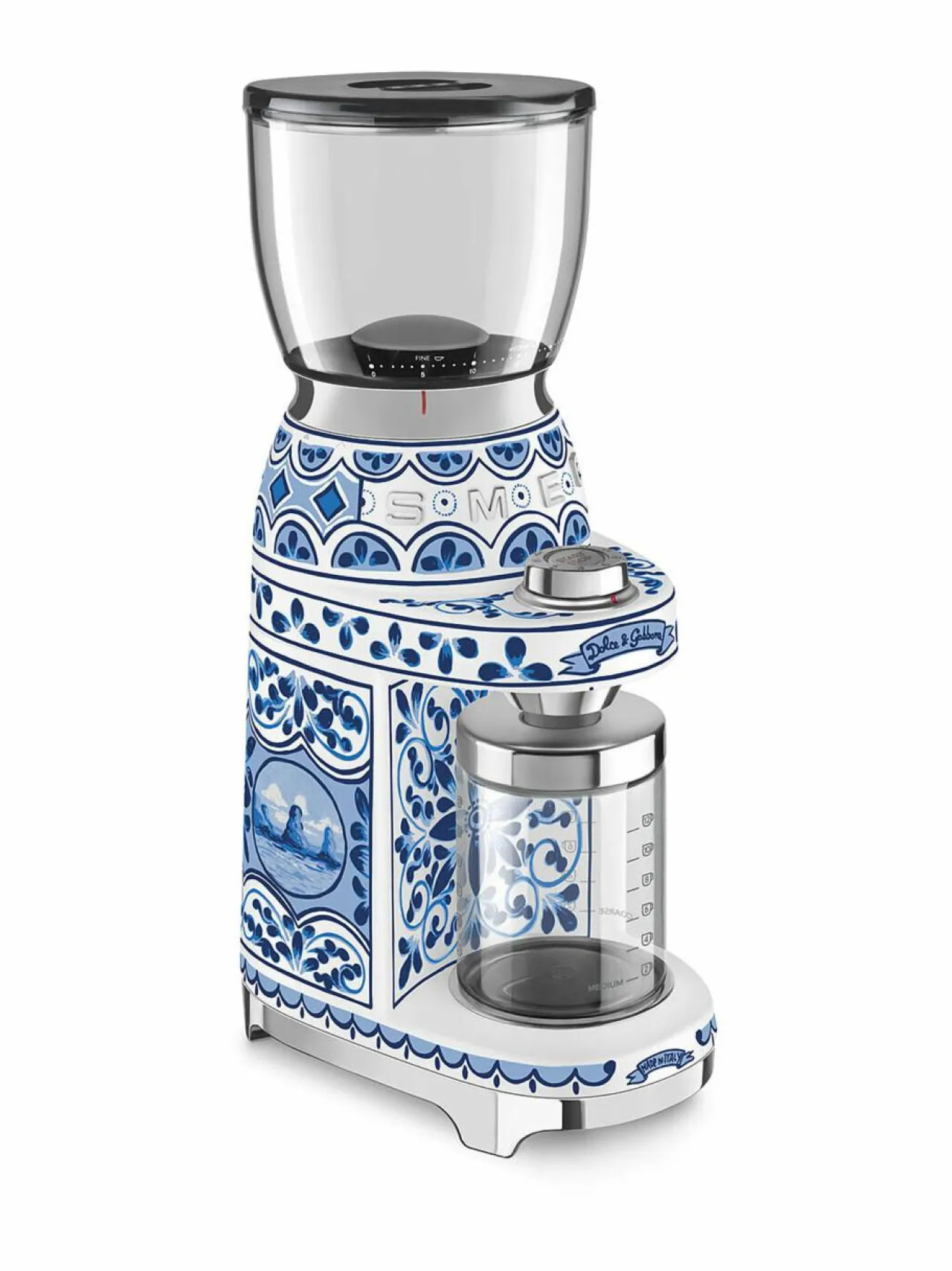 Kahvin- & Vedenkeittimet|Smeg x Dolce & Gabbana "Blu Mediterraneo" -kahvimylly WHITE & BLUE