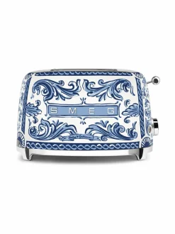 Leivänpaahtimet|Smeg x Dolce & Gabbana "Blu Mediterraneo" -leivänpaahdin, 2 viipaleelle WHITE &AMP; BLUE