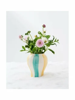 Koriste-Esineet|HAY Sobremesa Stripe L -maljakko GREEN AND YELLOW