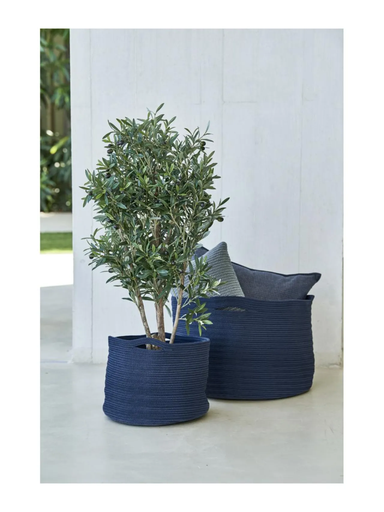 Säilytys|Cane-Line Soft Rope -kori 50 halk x 34 cm VAALEAN HARMAA