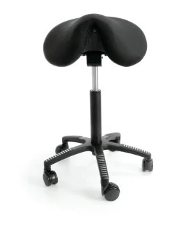 Tuolit & Jakkarat|ErgoFinland Soft-Satulatuoli, musta kangasverhoilu