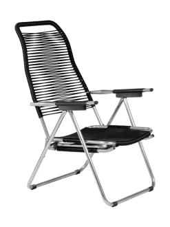 Puutarhakalusteet & Pehmusteet|FIAM Spaghetti aurinkotuoli MUSTA