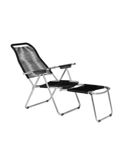 Puutarhakalusteet & Pehmusteet|FIAM Spaghetti aurinkotuoli MUSTA