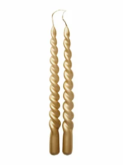 Kynttilät & Lyhdyt|Havi's Spiraalikynttilät 2 kpl GOLD