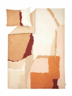 Liinavaatteet|Casa Stockmann Split-pussilakana SAND/ROSY/TERRA COMBO