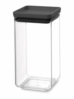 Keittiötarvikkeet|Brabantia Square Canister -säilytyspurkki 1,6 l DARK GREY