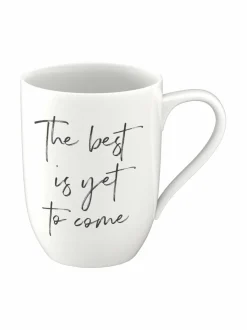 Mukit & Kupit & Asetit|Villeroy & Boch Statement Mug The Best Yet To Come -muki 300 ml BLACK WHITE