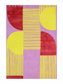 Matot|FINARTE Stool-villasekoitematto YELLOW PINK