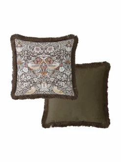 Sisustustyynyt|William Morris At Home Strawberry Thief -sisustustyyny 50 x 50 cm 22 CHOCOLATE