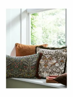 Sisustustyynyt|William Morris At Home Strawberry Thief -sisustustyyny 50 x 50 cm 22 CHOCOLATE