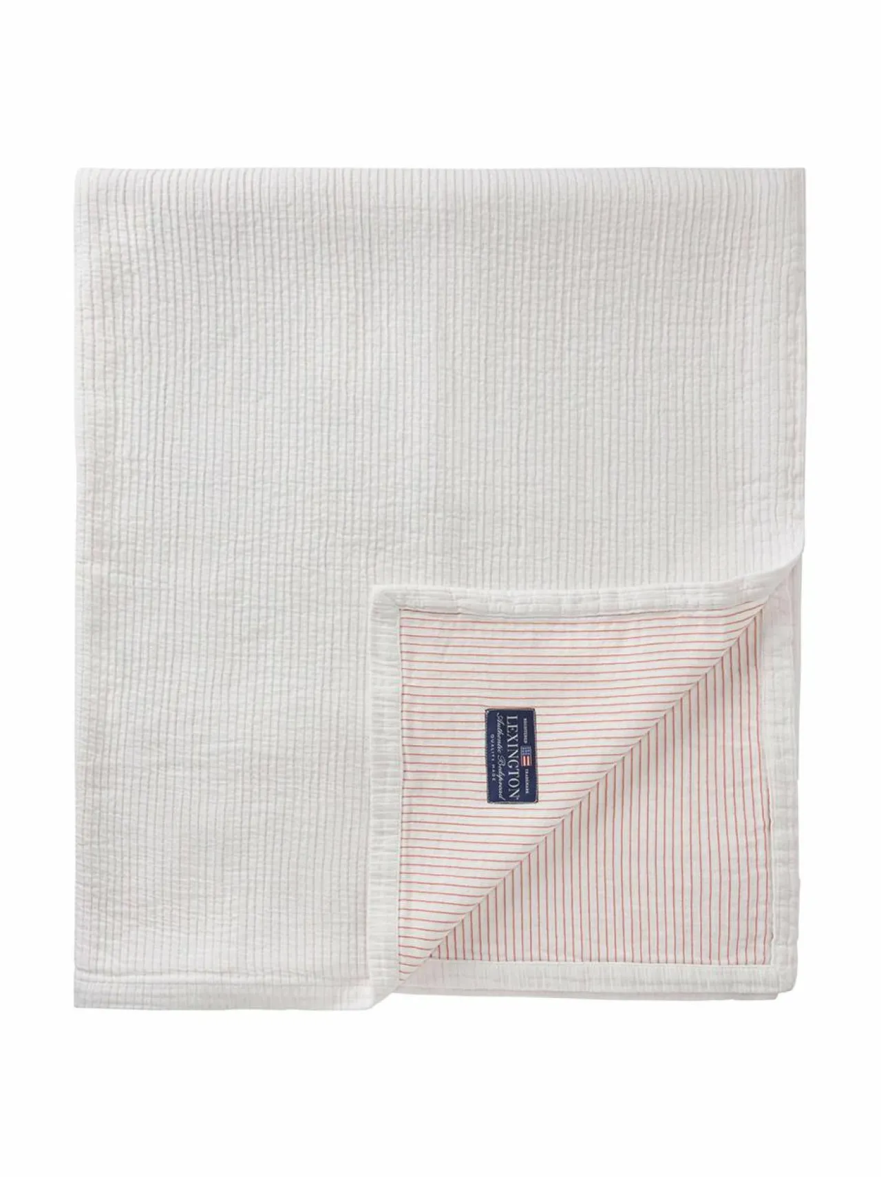 Huovat & Päiväpeitot|Lexington Striped- käännettävä päiväpeite WHITE/CORAL