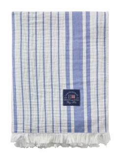 Huovat & Päiväpeitot|Lexington Striped-peite WHITE/BLUE