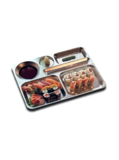 Tarjoiluastiat|Mepra Sushisetti - lohkolautanen/tarjotin ja syömäpuikot