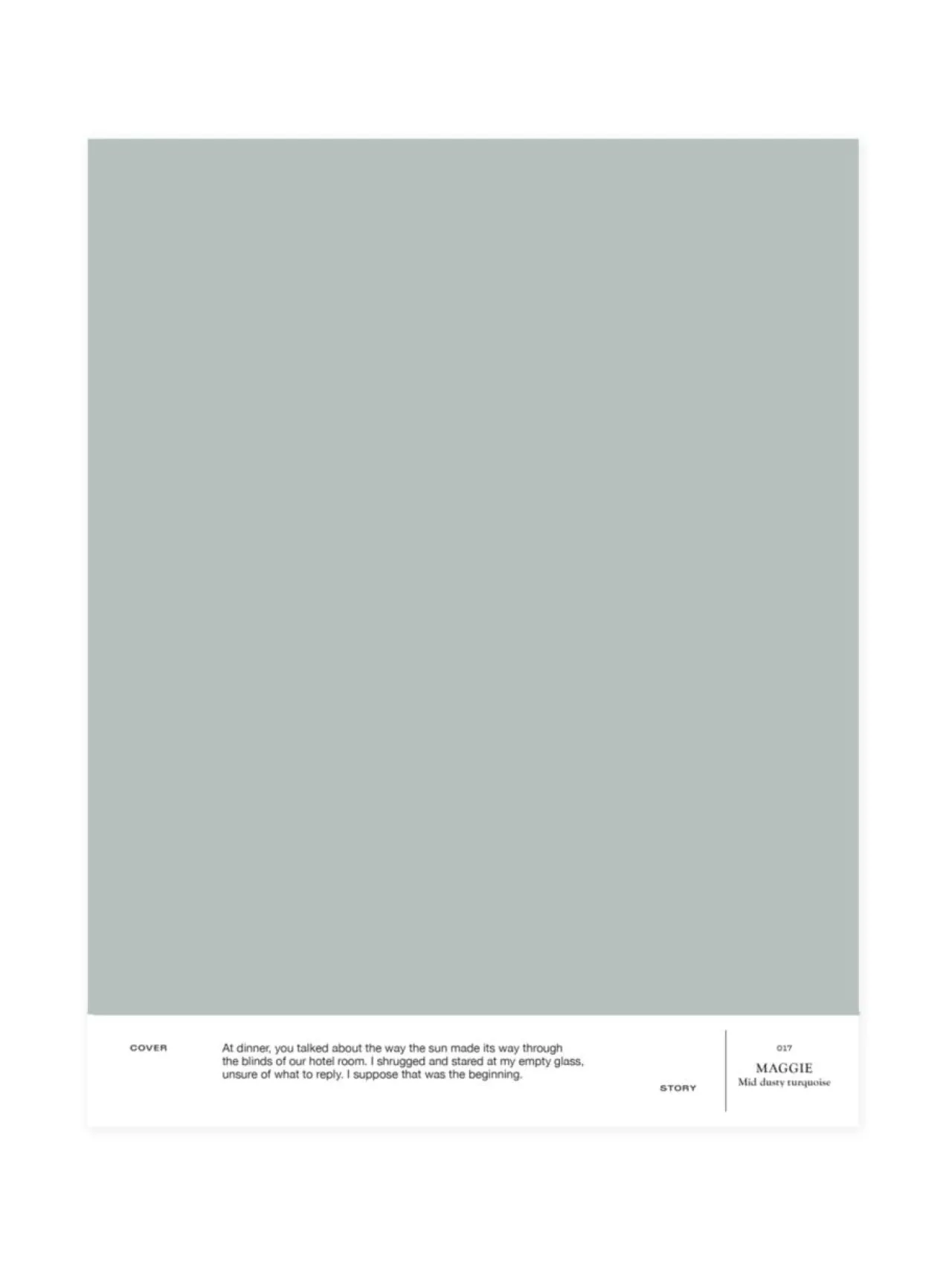 Maalit|Cover Story Sävymalli 017 MAGGIE - dusty water green