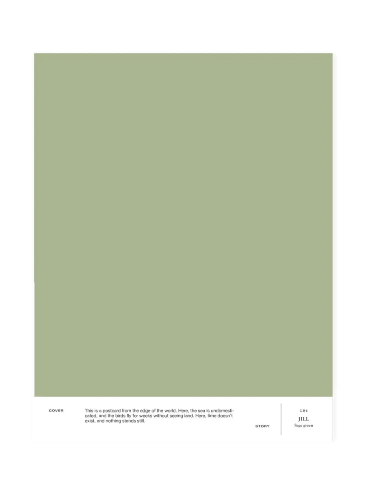 Maalit|Cover Story Sävymalli LB4 JILL - sage green