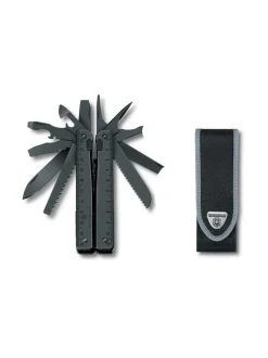 Retkeilytarvikkeet|Victorinox Swiss Army Knives SwissTool Burnished kotelossa MUSTA