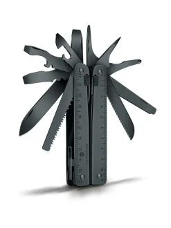 Retkeilytarvikkeet|Victorinox Swiss Army Knives SwissTool Burnished kotelossa MUSTA