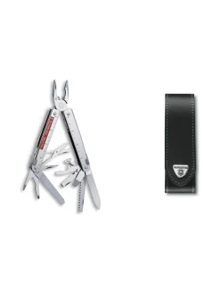 Retkeilytarvikkeet|Victorinox Swiss Army Knives SwissTool X nahkakotelossa ROSTERI