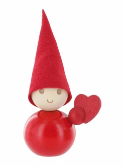 Koriste-Esineet|Aarikka Sydän-tonttu PUNAINEN