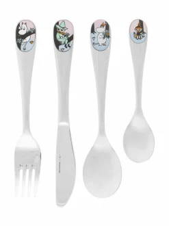 Aterimet & Tarjoiluvälineet|Moomin Arabia Sydänystävät- lasten aterinsetti STEEL