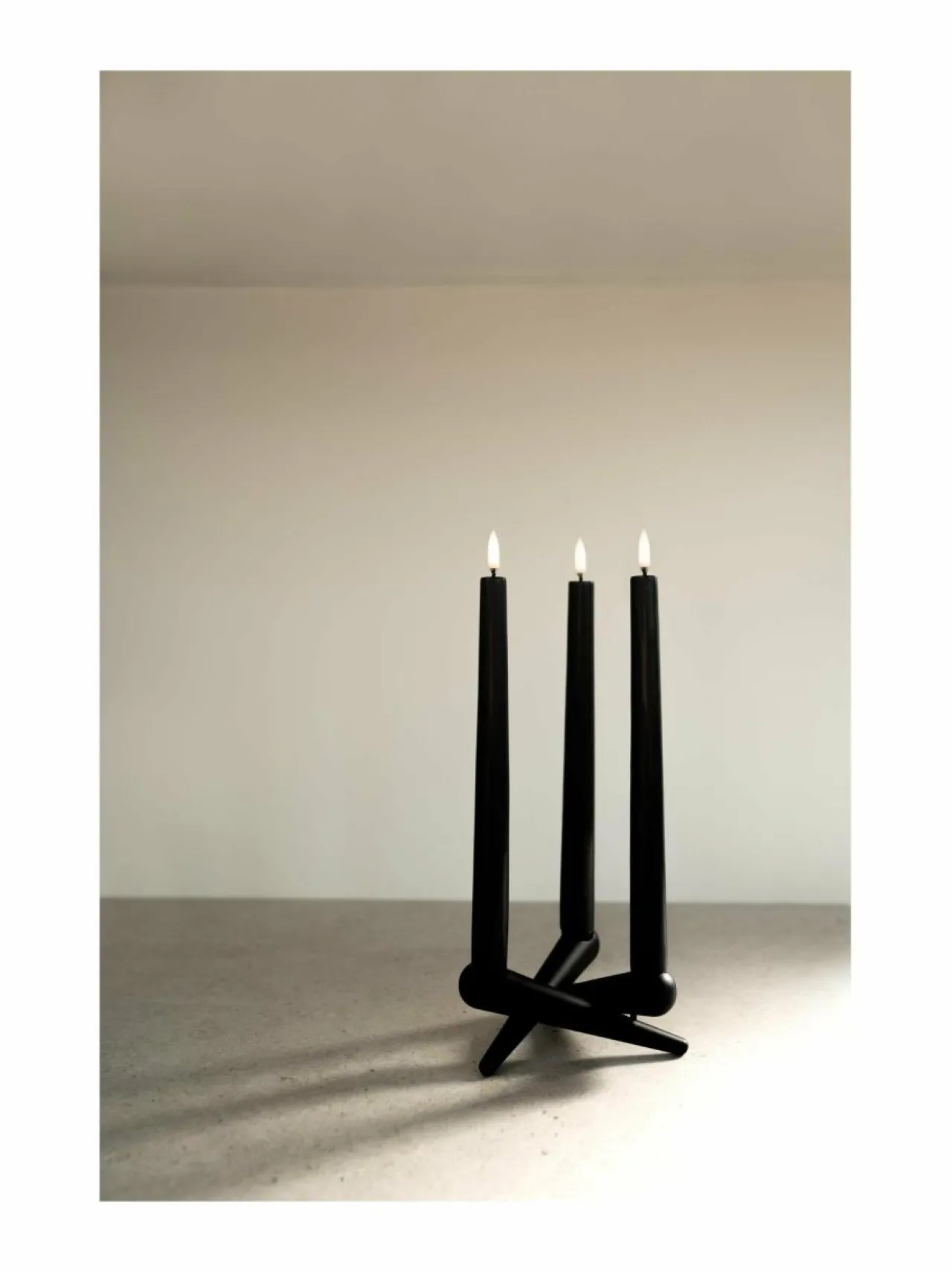 Jouluvalot|UYUNI Taper LED -pöytäkynttilä, 2 kpl BLACK