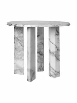 Pöydät|Ferm Living Taula-marmorinen sivupöytä WHITE/CHARCOAL