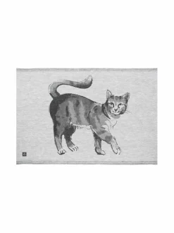 Keittiö- & Kattaustekstiilit|Lapuan Kankurit Teemu Järvi x KISSA -keittiöpyyhe pellavasekoitteesta 46 x 70 cm 9 WHITE-BLACK