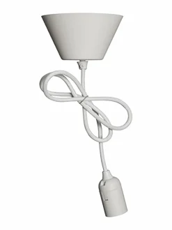 Turvatuotteet|Airam Tekstiilivalaisinjohto 1,2 m VALKOINEN