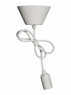 Turvatuotteet|Airam Tekstiilivalaisinjohto 1,2 m VALKOINEN