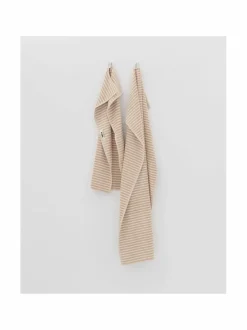 Kylpyhuonetekstiilit|Tekla Terry striped -pyyhe IVORY STRIPES