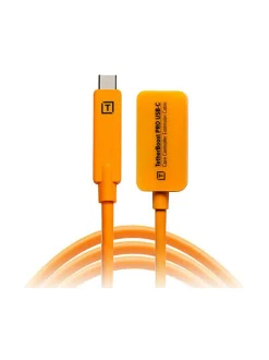 Kamerat|Tether Tools TetherBoost Pro (4,6m) USB Type-C Core Controller jatkokaapeli - Oranssi