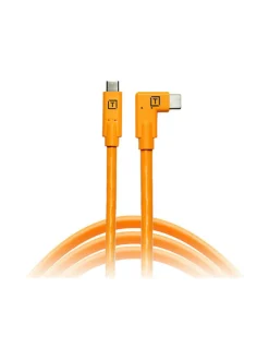 Kamerat|Tether Tools TetherPro (4,6m) USB Type-C to USB Type-C kulmamallinen kaapeli - Oranssi