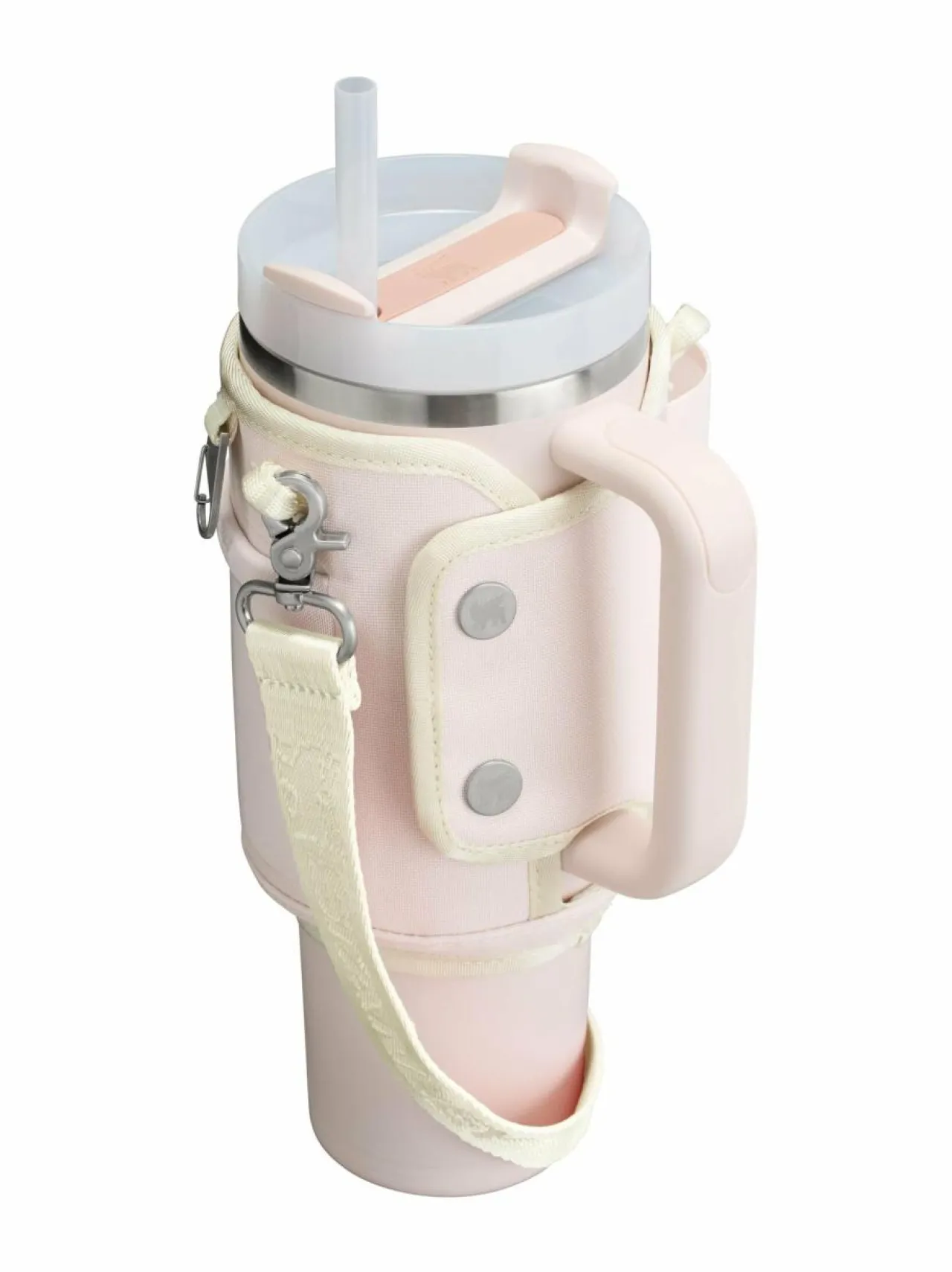 Tee, Kahvi & Vesi|Stanley The All Day Quencher Carry-All -olkalaukku termosmukille ROSE QUARTZ