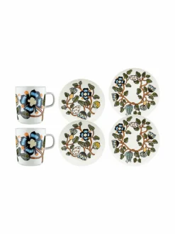 Astiasarjat|Marimekko Tiara Oiva -aamisaisetti 6 kpl 126 WHITE, WARM ORANGE, GREEN