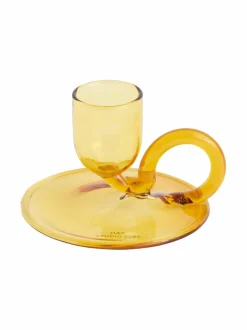 Kynttilät & Lyhdyt|HAY Tiny Candleholder Curved -kynttilänjalka YELLOW