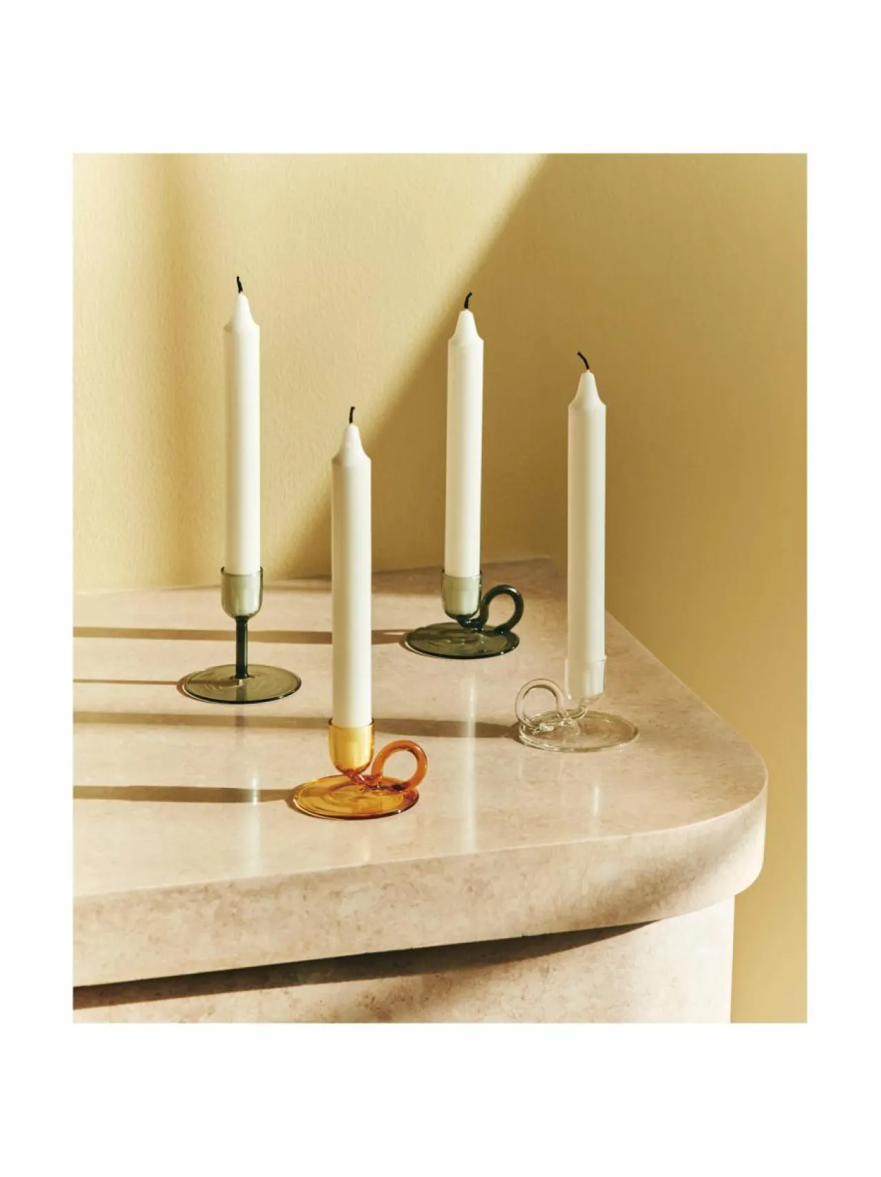 Kynttilät & Lyhdyt|HAY Tiny Candleholder Curved -kynttilänjalka YELLOW