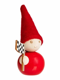 Muut Joulukoristeet|Koriste-Esineet|Aarikka Tonttu Kilpa-ajaja -joulukoriste C600 RED