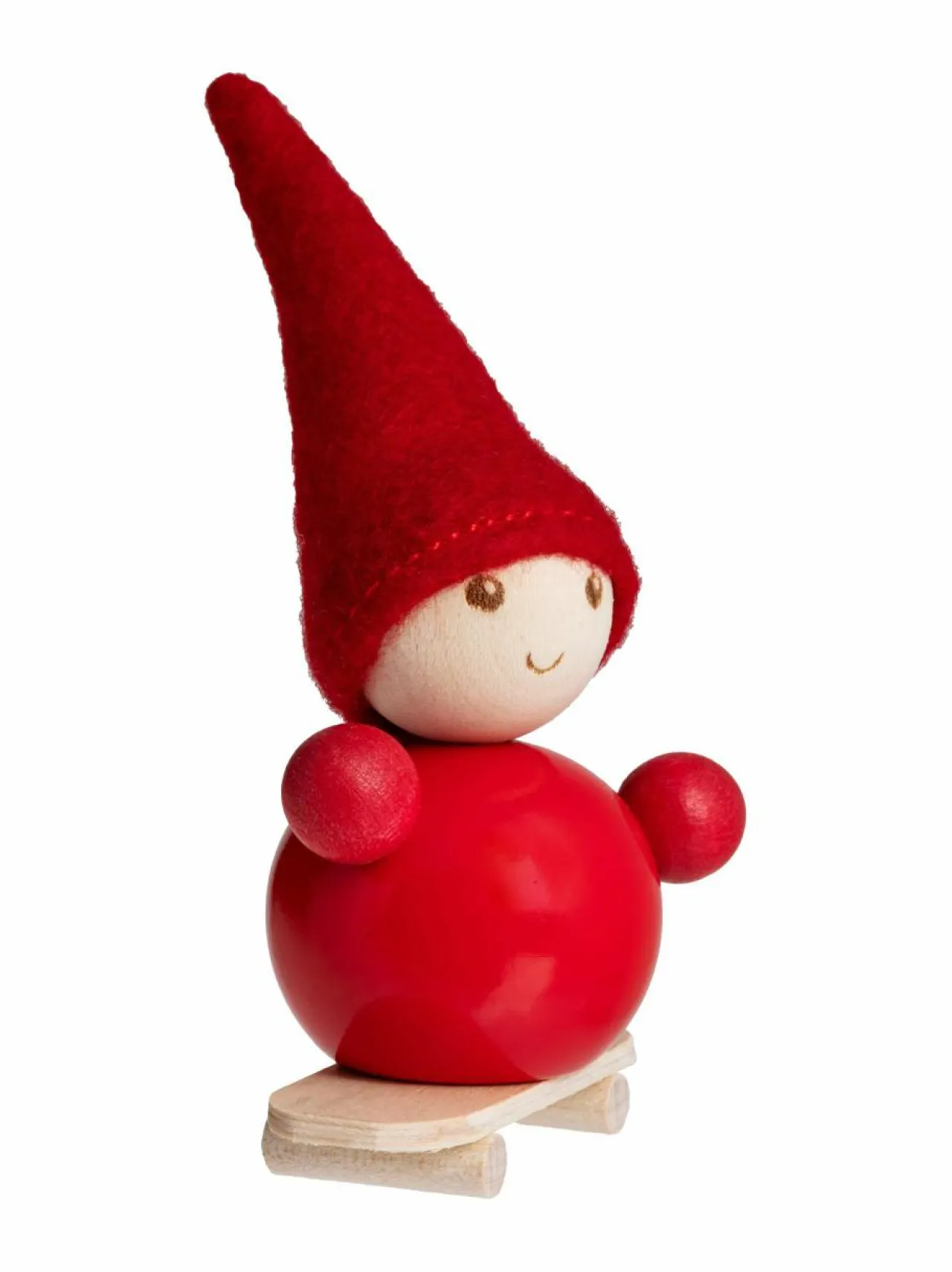 Muut Joulukoristeet|Koriste-Esineet|Aarikka Tonttu Rullalautailija -joulukoriste C600 RED