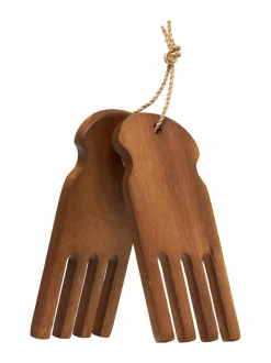 Keittiötarvikkeet|Casa Stockmann Toss Salad Hands -salaattiottimet DARK ACACIA